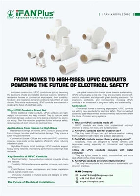 ท่อร้อยสายไฟ UPVC ของ IFAN