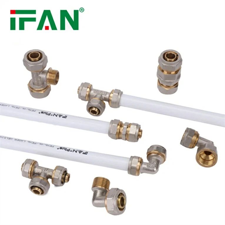 OEM ทองเหลือง PEX อุปกรณ์บีบอัด